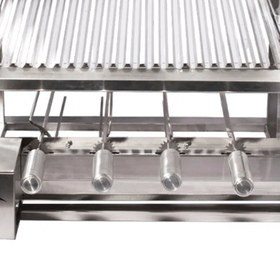 Churrasqueira Elevatória Gourmet EGKG04 com kit Giratório 4 espetos Fast Gourmet